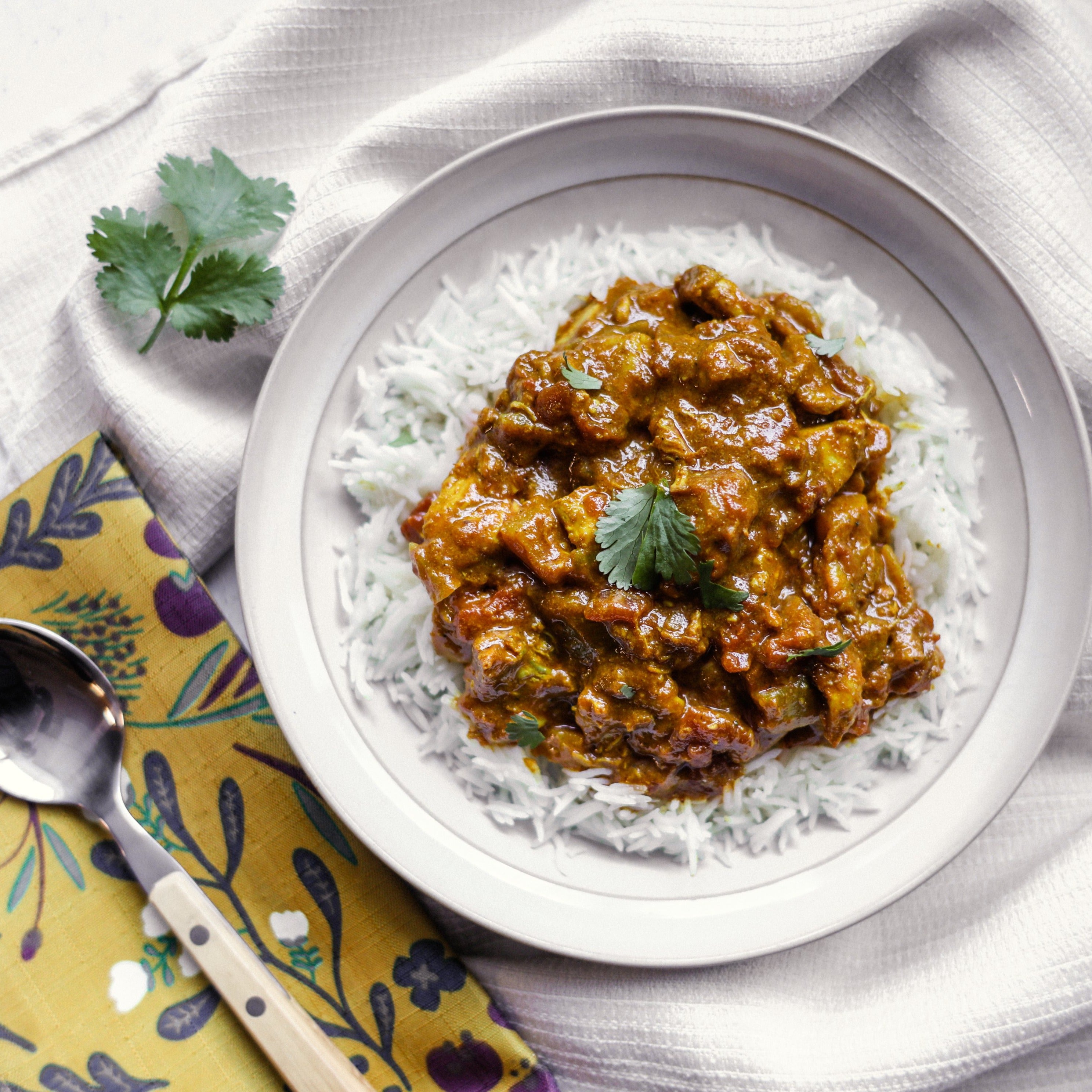 chicken curry on rice