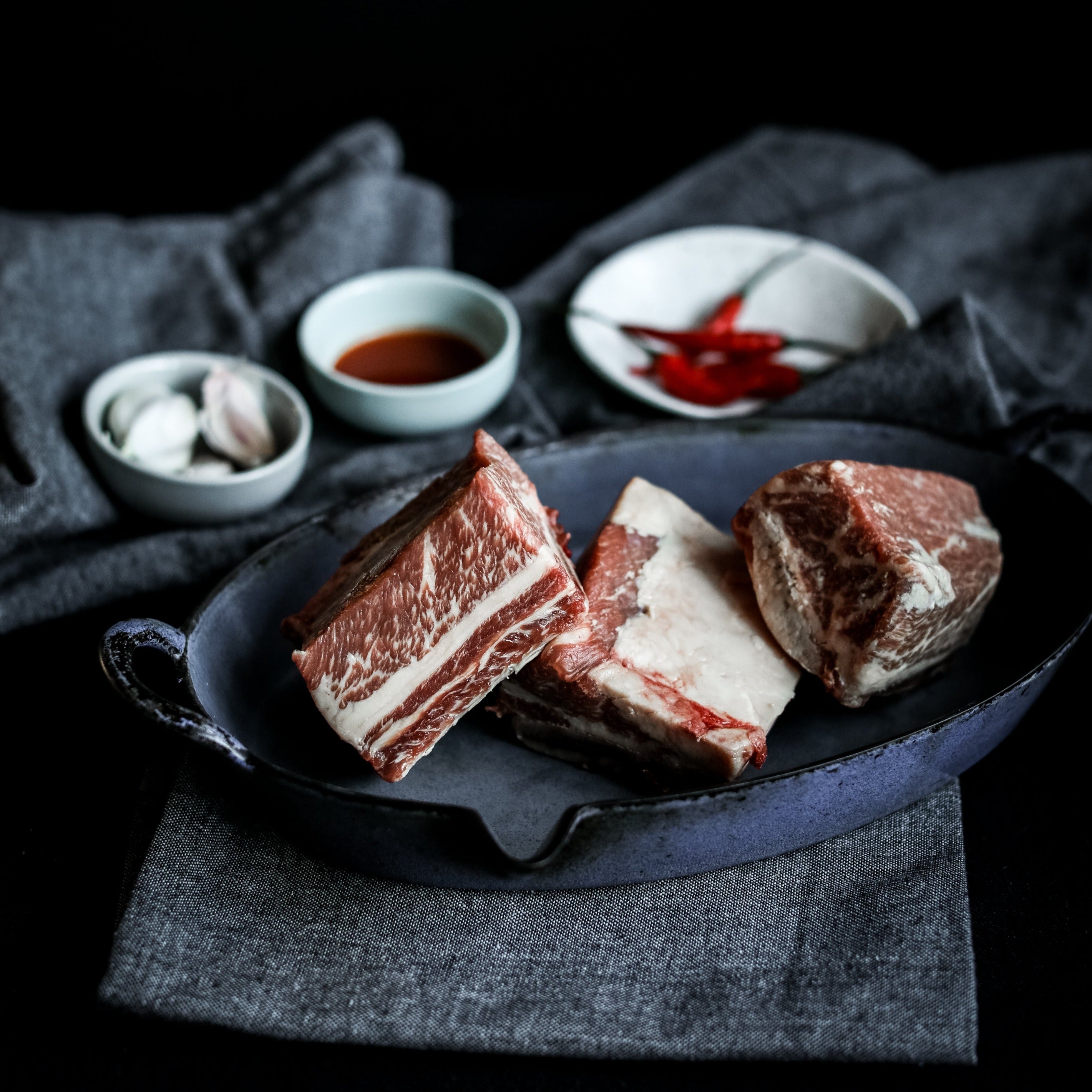 bone-in beef short ribs ready for braising or instant pot