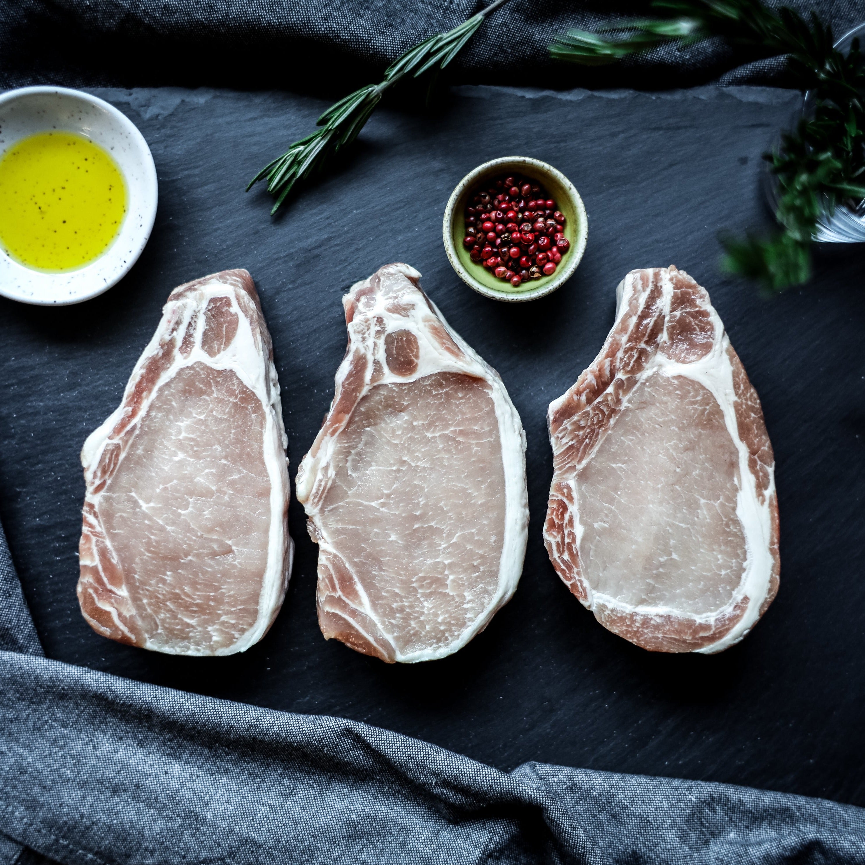Rib cut bone-in pork chops