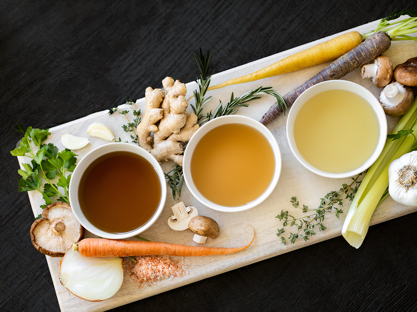 beef, chicken and turkey bone broth