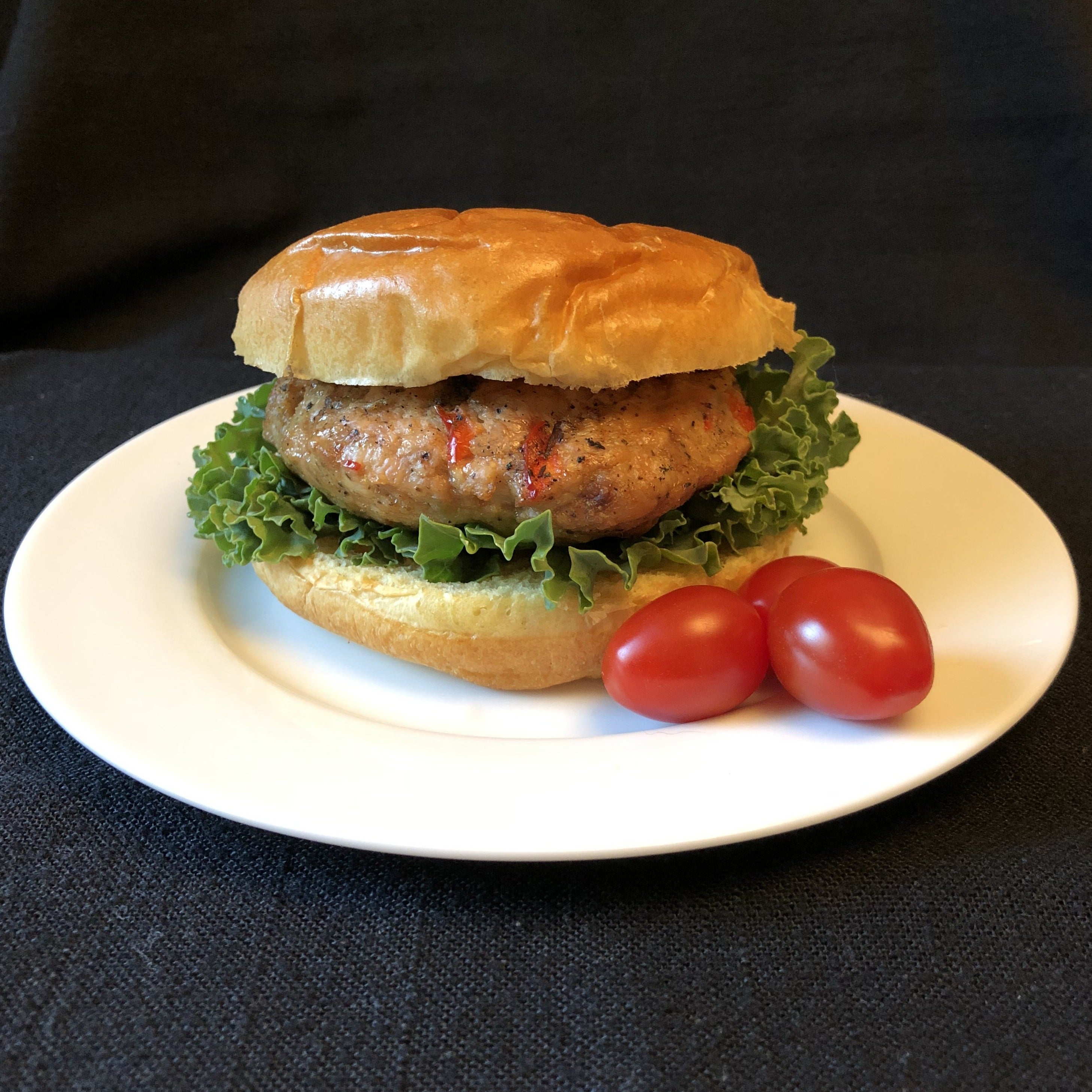 chicken burger on a bun
